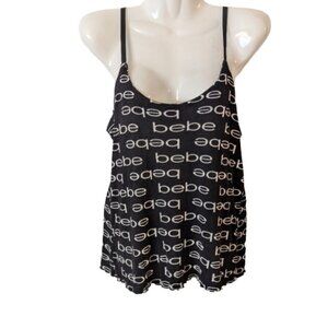 Bebe tank top logo print size large